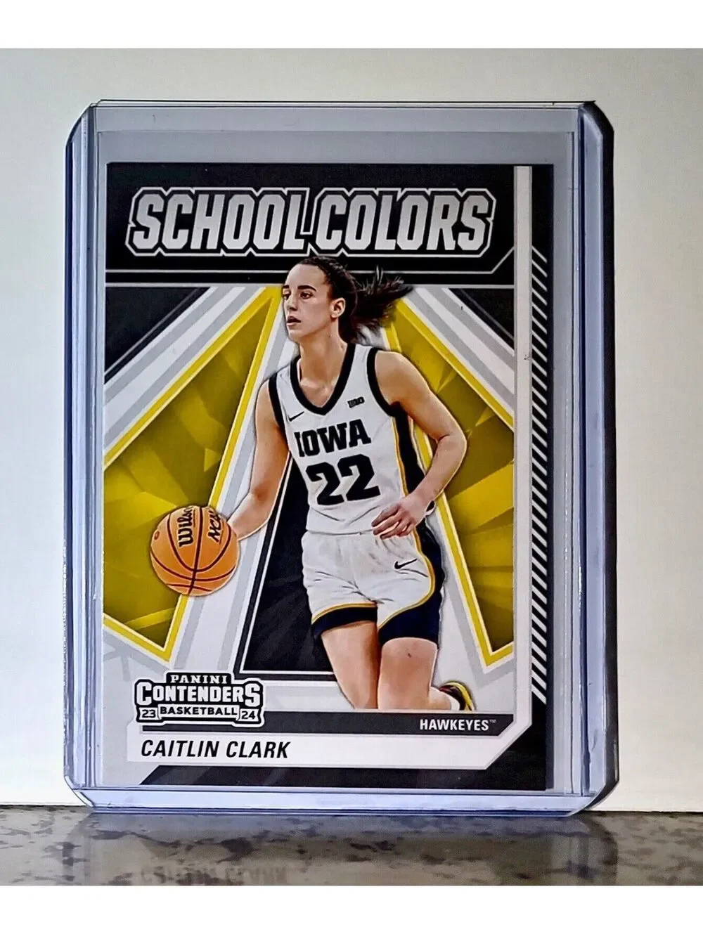 2024 Caitlin Clark Panini Contenders #SC2 School Colors Basketball Card Hawkeyes